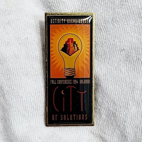 Other - Definity‎ Users Group 1994 Fall Orlando Conference Vintage Pin City Of Solutions